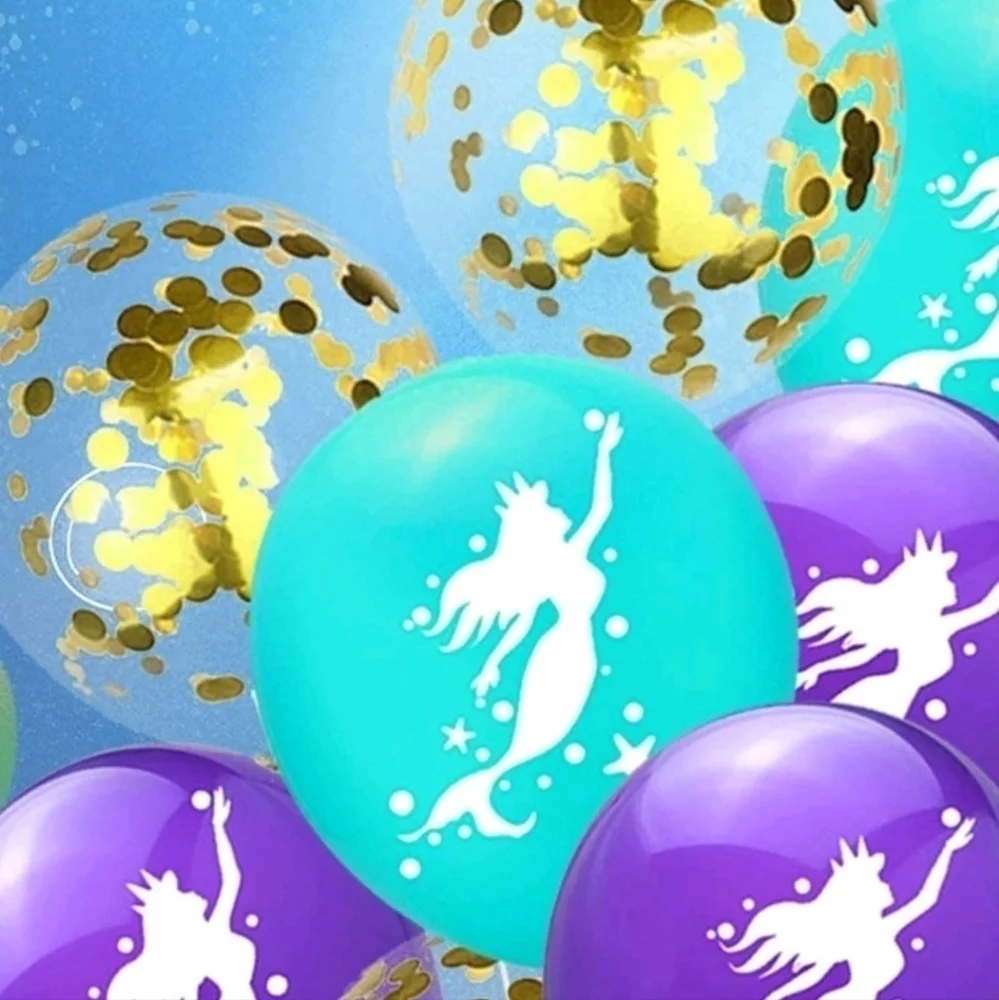 𝅺mermaid Party Supply Balloons